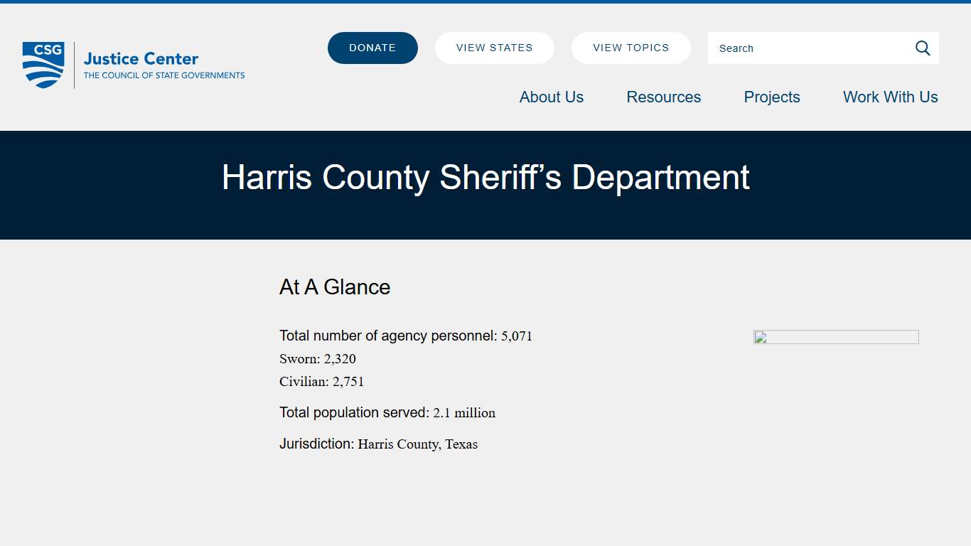 Harris County Sheriff's Department - CSG Justice Center